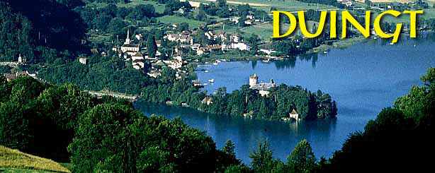 View of Duingt from Ponay, looking west across Lake Annecy